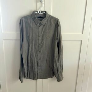 JOHN VARVATOS USA Logo Button Down Shirt Gray - XL